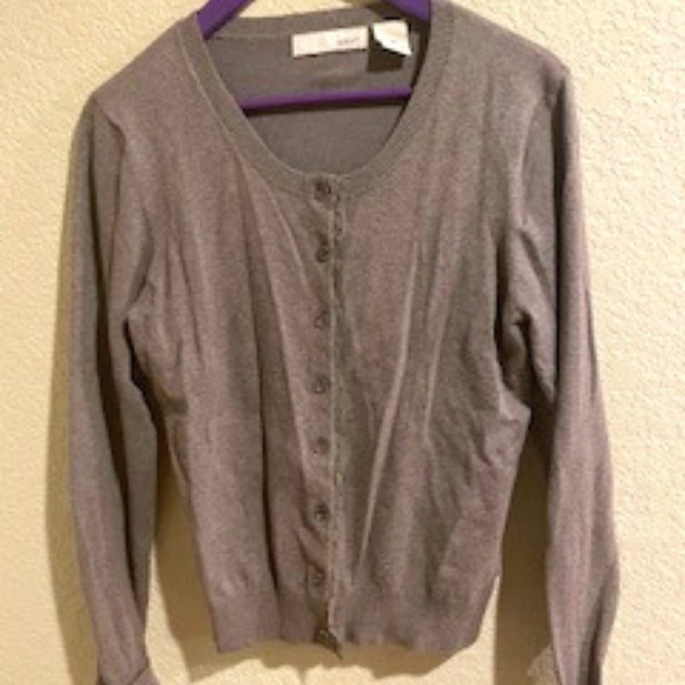 Button up Cardigan Gray Brown color size small